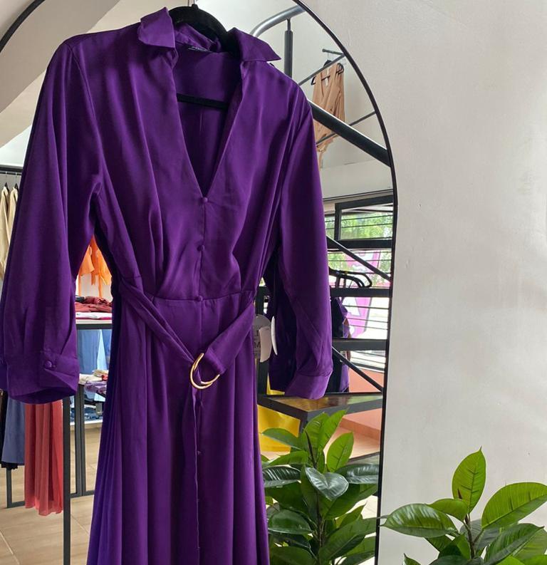 <span style="font-weight: bold;">Vestido morado satin&nbsp;</span>