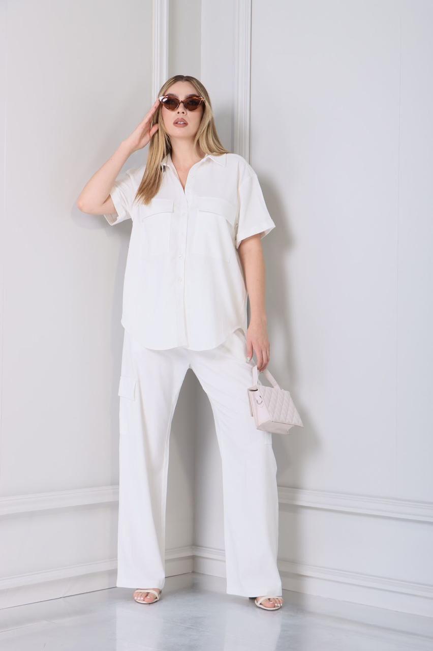 Conjunto blanco tipo lino&nbsp;
